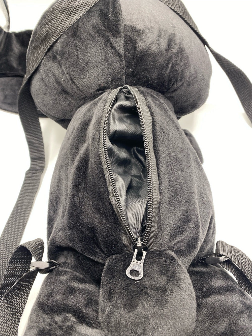 SOLD Bunny Stuffed Backpack Black White Glow in the Dark Kawaii Skull 20” - Picture 5 of 6